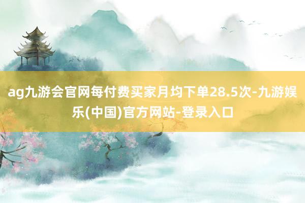 ag九游会官网每付费买家月均下单28.5次-九游娱乐(中国)官方网站-登录入口